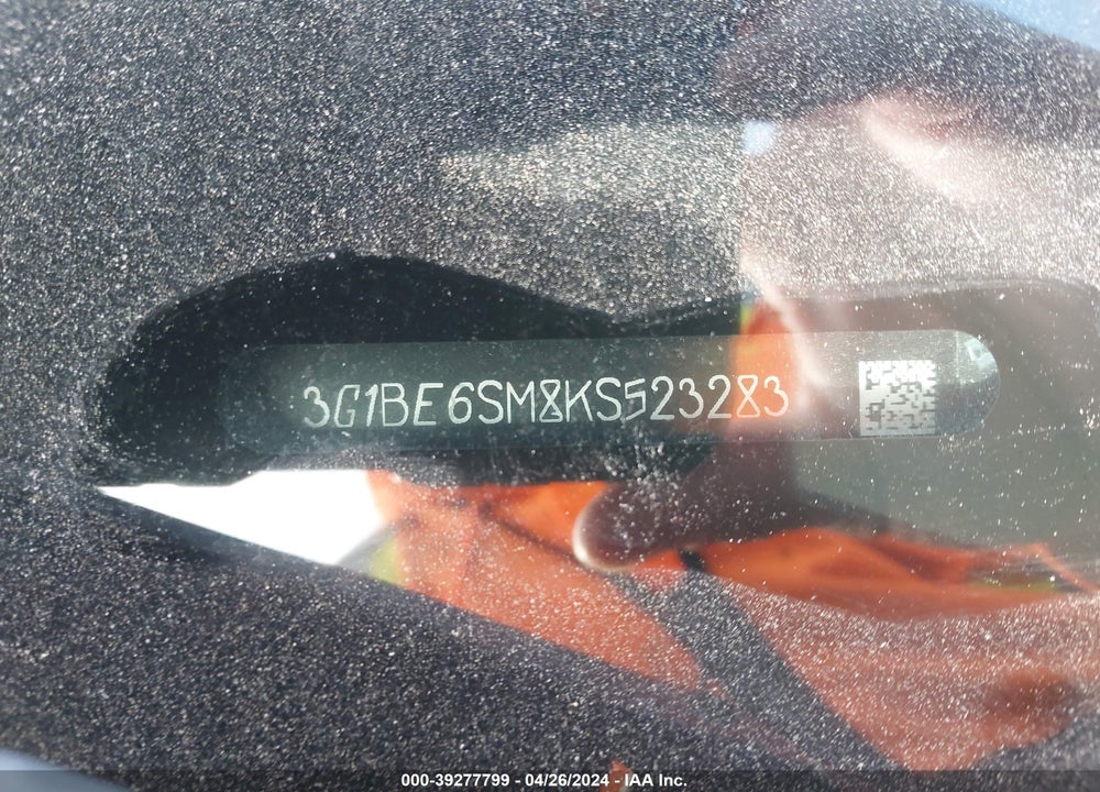 2019 CHEVROLET CRUZE LT VIN: 3G1BE6SM8KS523283