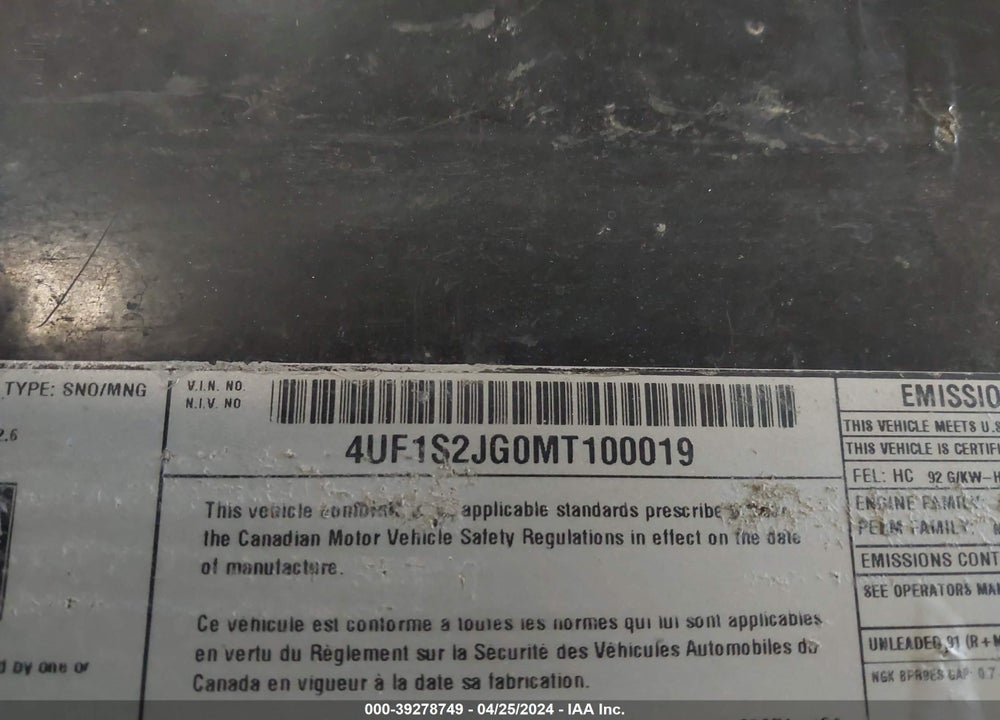2021 ARCT M 8000 MOUNTAIN CAT VIN: 4U1F1S2JG0MT10001