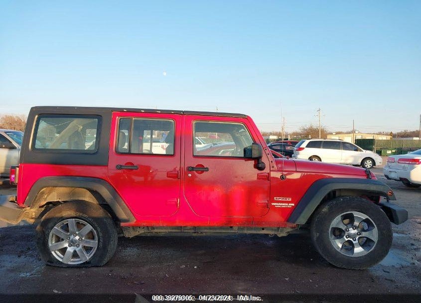 2012 JEEP WRANGLER UNLIMITED SPORT RHD VIN: 1C4BJWKG4CL287686