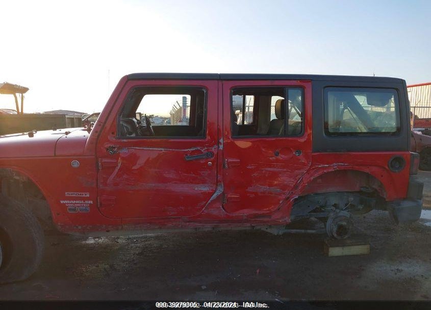 2012 JEEP WRANGLER UNLIMITED SPORT RHD VIN: 1C4BJWKG4CL287686
