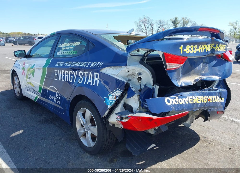 2013 HYUNDAI ELANTRA GLS VIN: 5NPDH4AE3DH278413