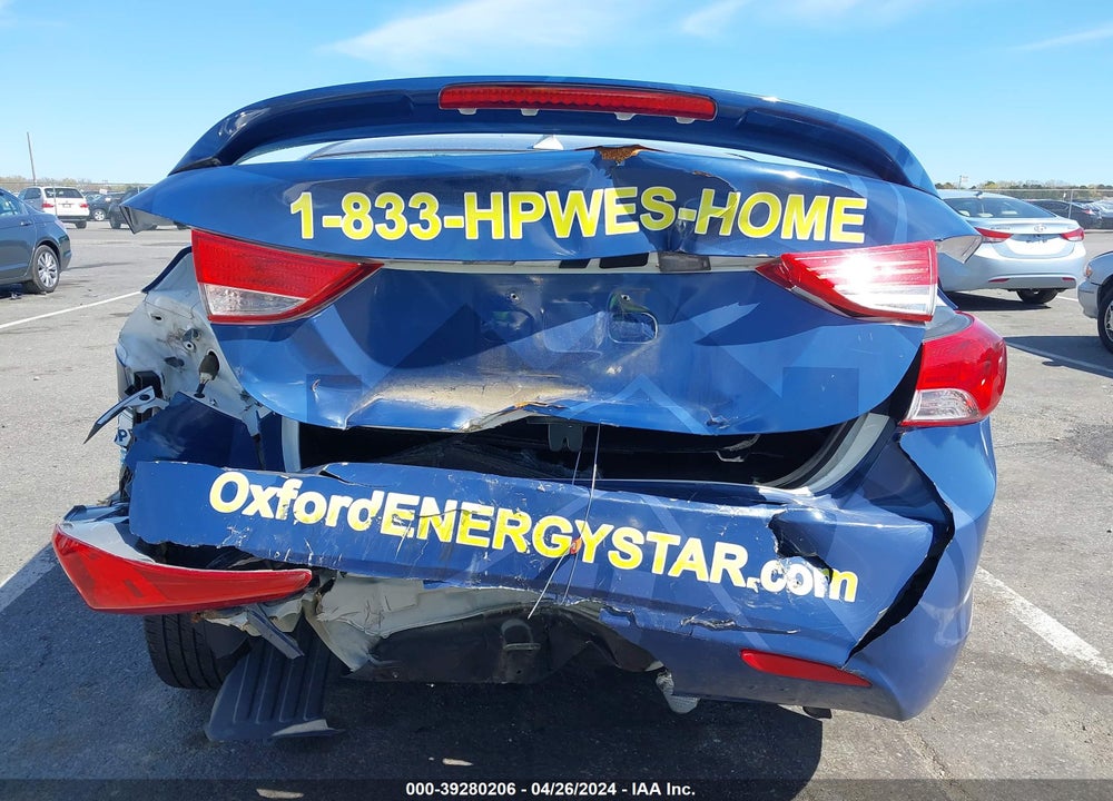 2013 HYUNDAI ELANTRA GLS VIN: 5NPDH4AE3DH278413