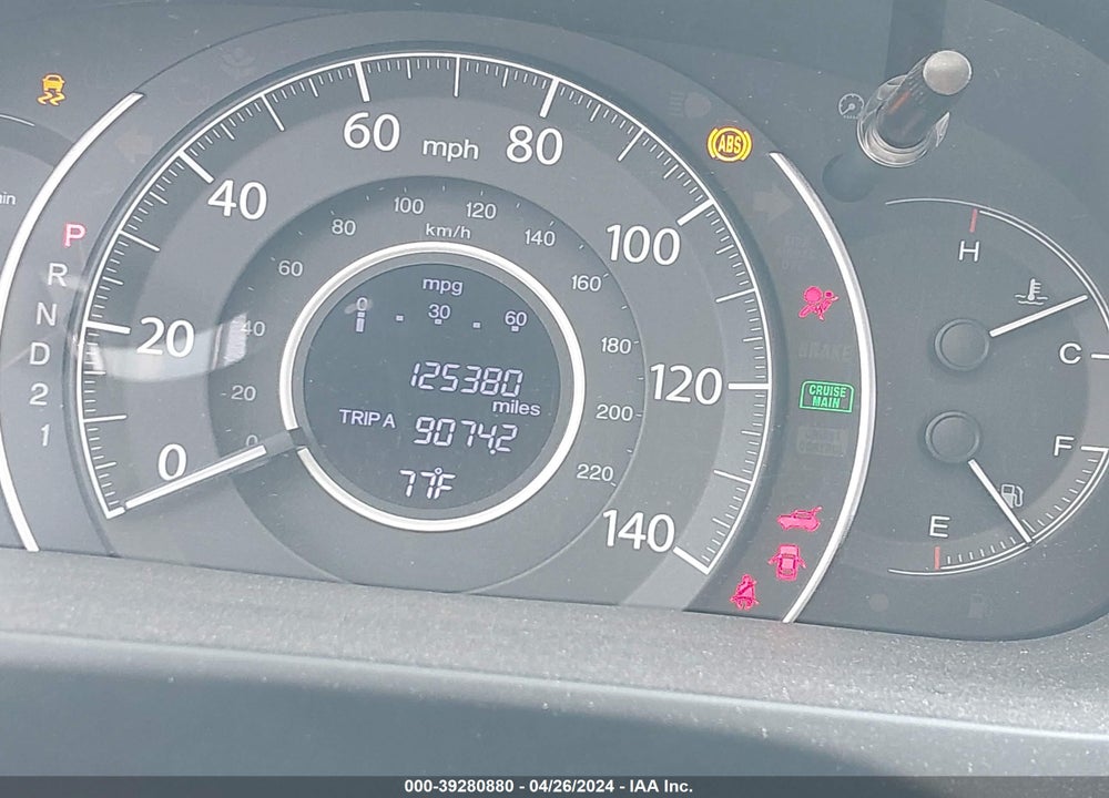 2012 HONDA CR-V EX-L VIN: JHLRM3H72CC000537