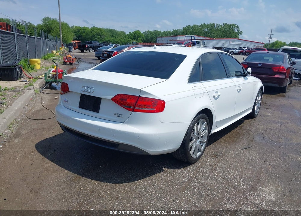 2012 AUDI A4 2.0T PREMIUM VIN: WAUFFAFL2CN020643