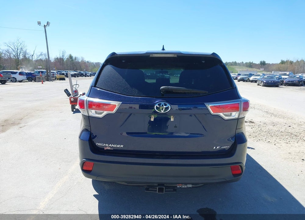 2016 TOYOTA HIGHLANDER LE PLUS V6 VIN: 5TDBKRFH3GS321977