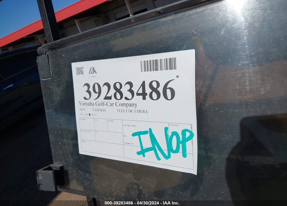 2019 YAMAHA FLEET DC EMERALD VIN: J0C-202707