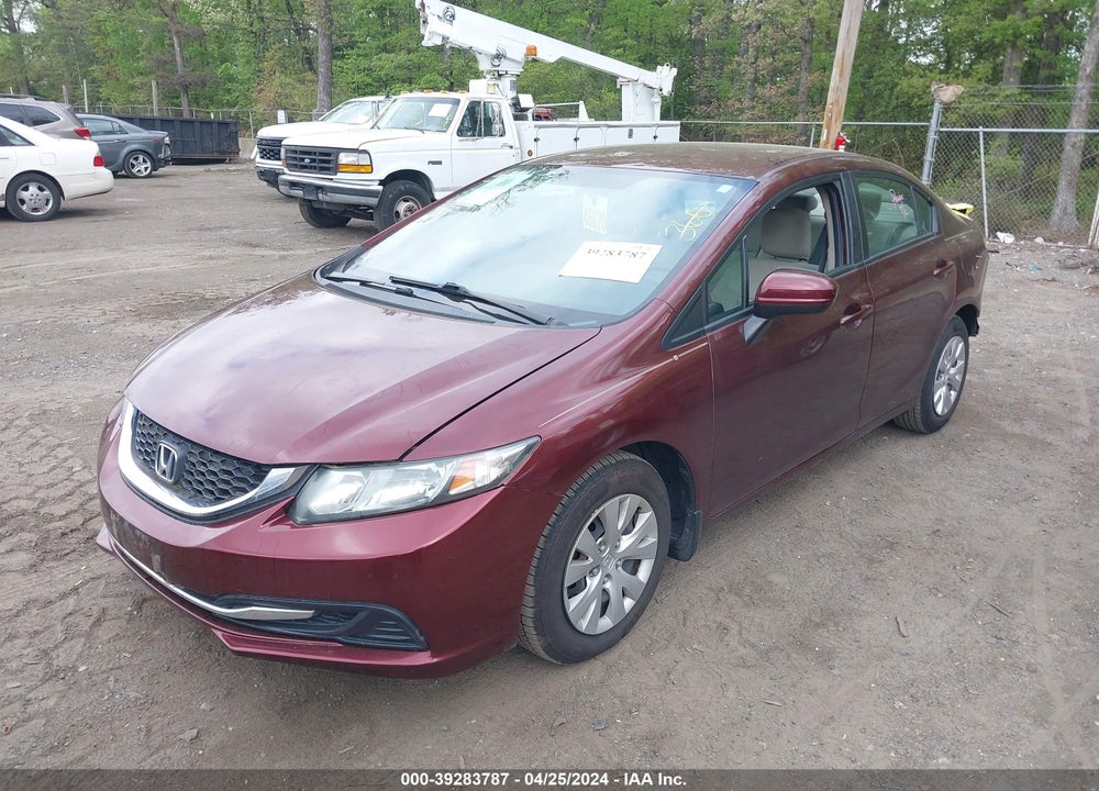 2014 HONDA CIVIC LX VIN: 19XFB2F53EE052529