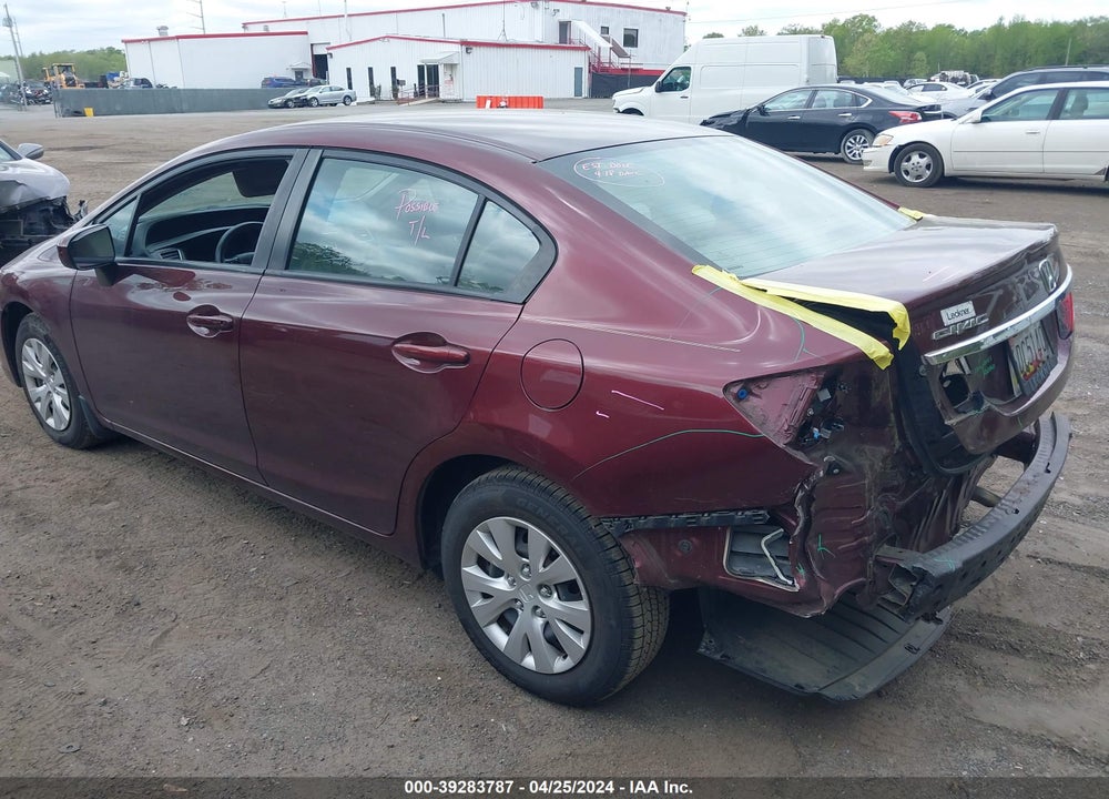 2014 HONDA CIVIC LX VIN: 19XFB2F53EE052529