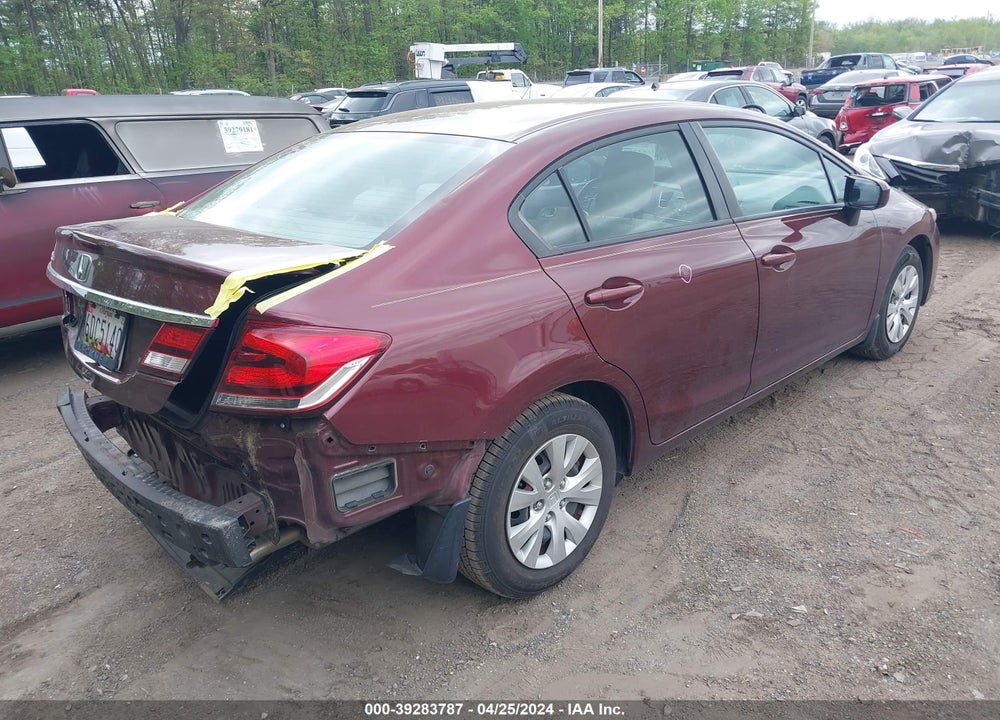 2014 HONDA CIVIC LX VIN: 19XFB2F53EE052529