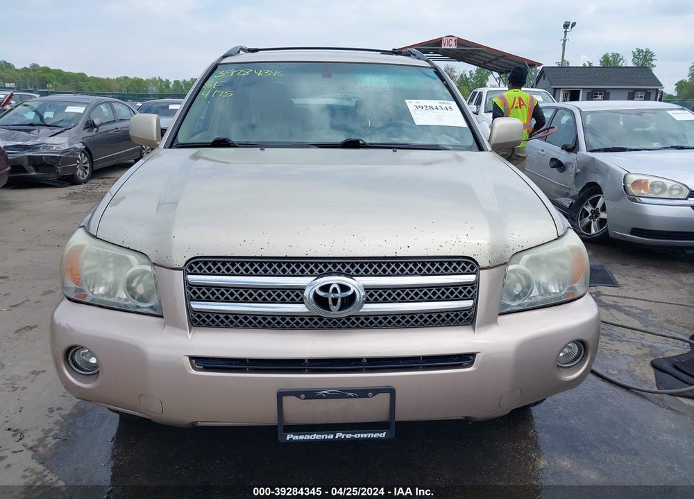 2006 TOYOTA HIGHLANDER HYBRID LIMITED V6 VIN: JTEEW21A360024904