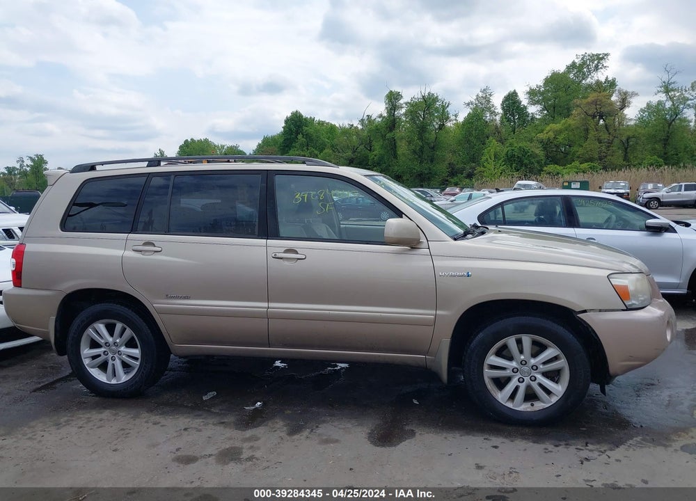2006 TOYOTA HIGHLANDER HYBRID LIMITED V6 VIN: JTEEW21A360024904