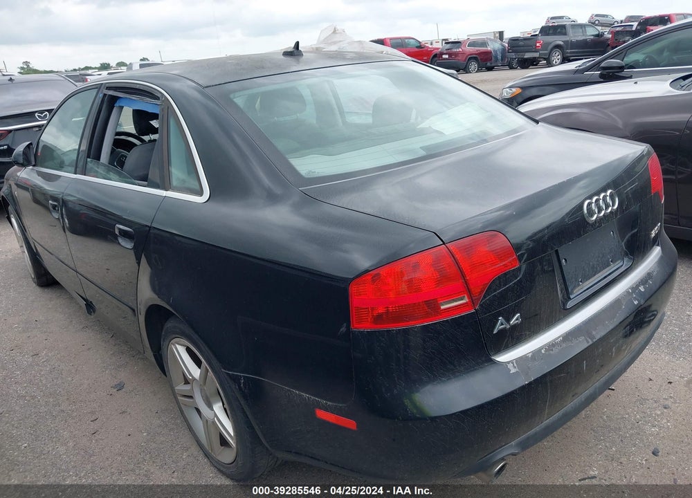 2007 AUDI A4 2.0T VIN: WAUAF78E77A145890