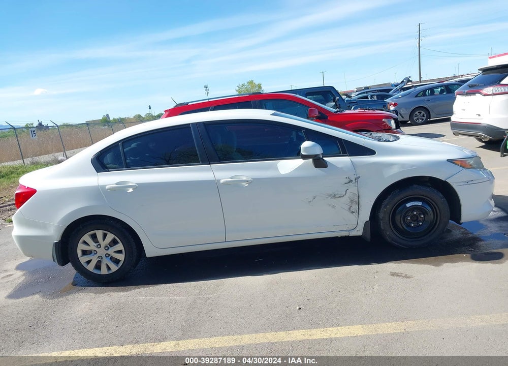 2012 HONDA CIVIC LX VIN: 2HGFB2F56CH555541