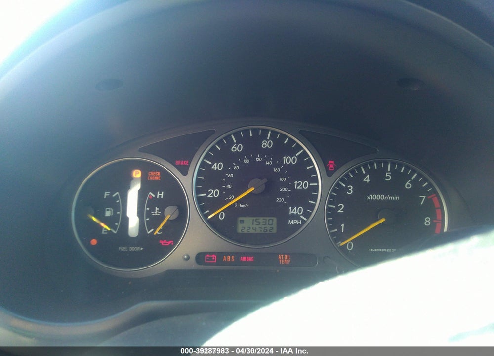 2002 SUBARU IMPREZA WRX SPORT VIN: JF1GG29692H836560