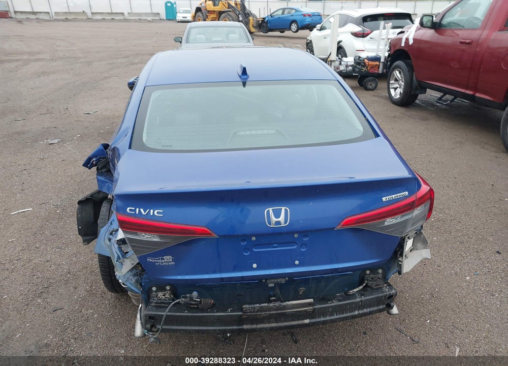 2022 HONDA CIVIC TOURING VIN: 2HGFE1F96NH309726