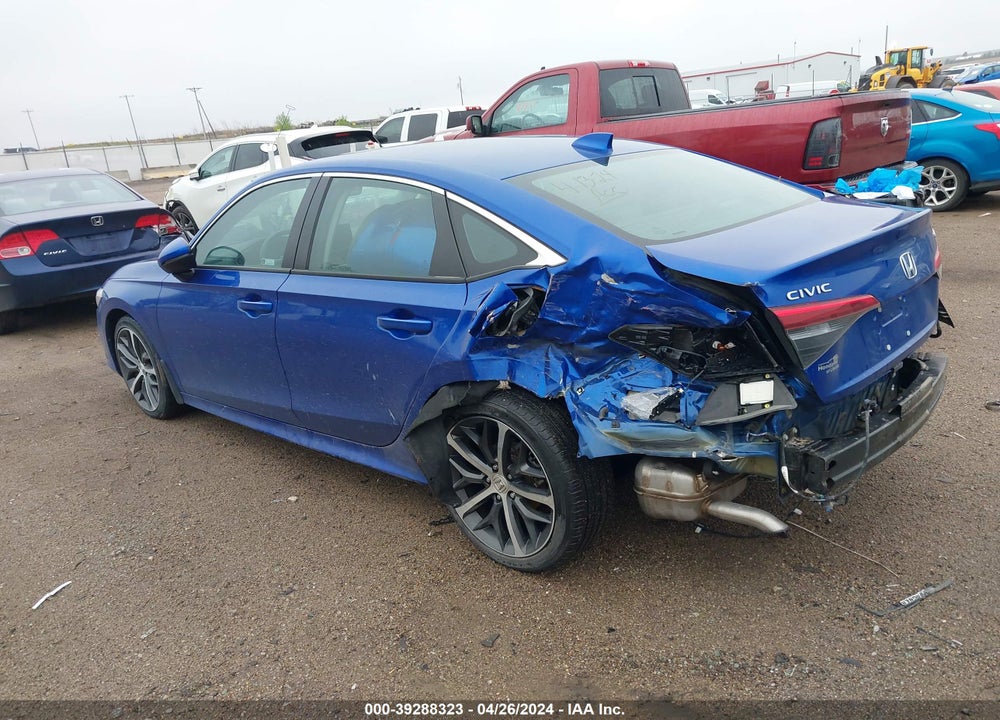 2022 HONDA CIVIC TOURING VIN: 2HGFE1F96NH309726
