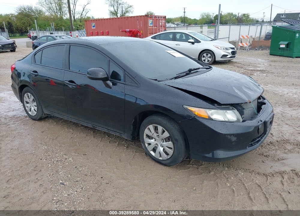 2012 HONDA CIVIC LX VIN: 19XFB2F56CE058533
