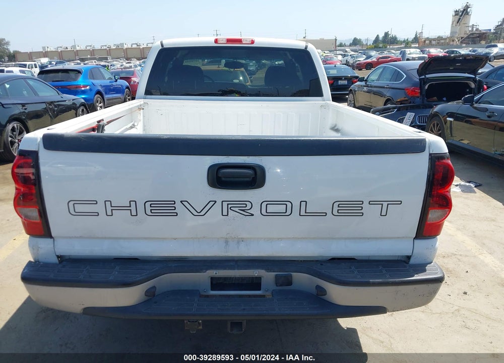 2006 CHEVROLET SILVERADO 1500 WORK TRUCK VIN: 1GCEC19V66Z235654