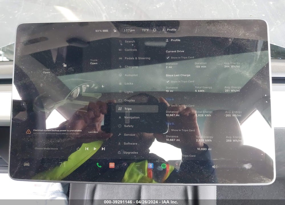 2023 TESLA MODEL 3 LONG RANGE DUAL MOTOR ALL-WHEEL DRIVE VIN: 5YJ3E1EB4PF653893