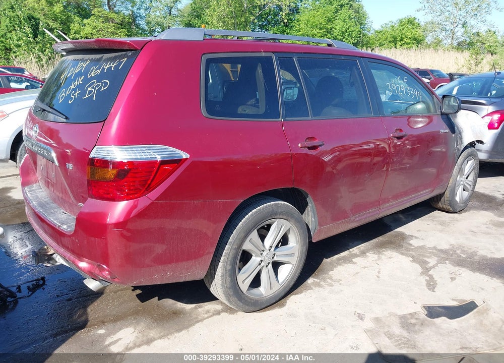2008 TOYOTA HIGHLANDER SPORT VIN: JTEES43A582061447