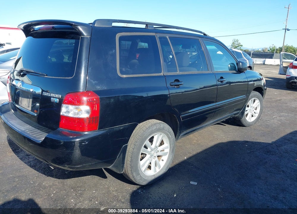 2006 TOYOTA HIGHLANDER HYBRID V6 VIN: JTEEW21A160028160
