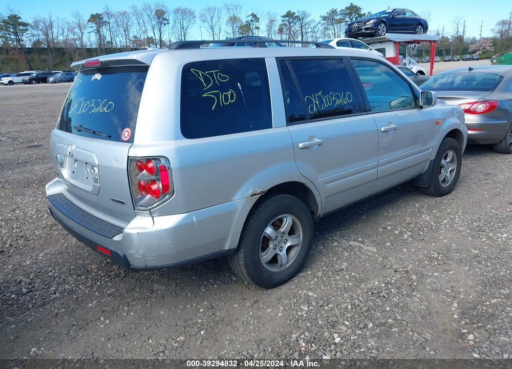 2007 HONDA PILOT EX-L VIN: 2HKYF18527H508796