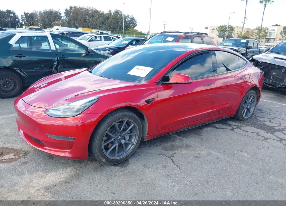 2021 TESLA MODEL 3 STANDARD RANGE PLUS REAR-WHEEL DRIVE VIN: 5YJ3E1EA6MF987393