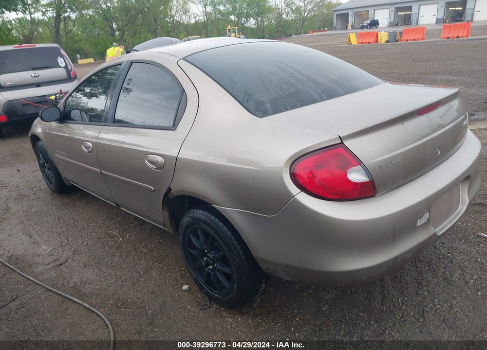 2000 DODGE NEON HIGHLINE VIN: 1B3ES46C8YD857813