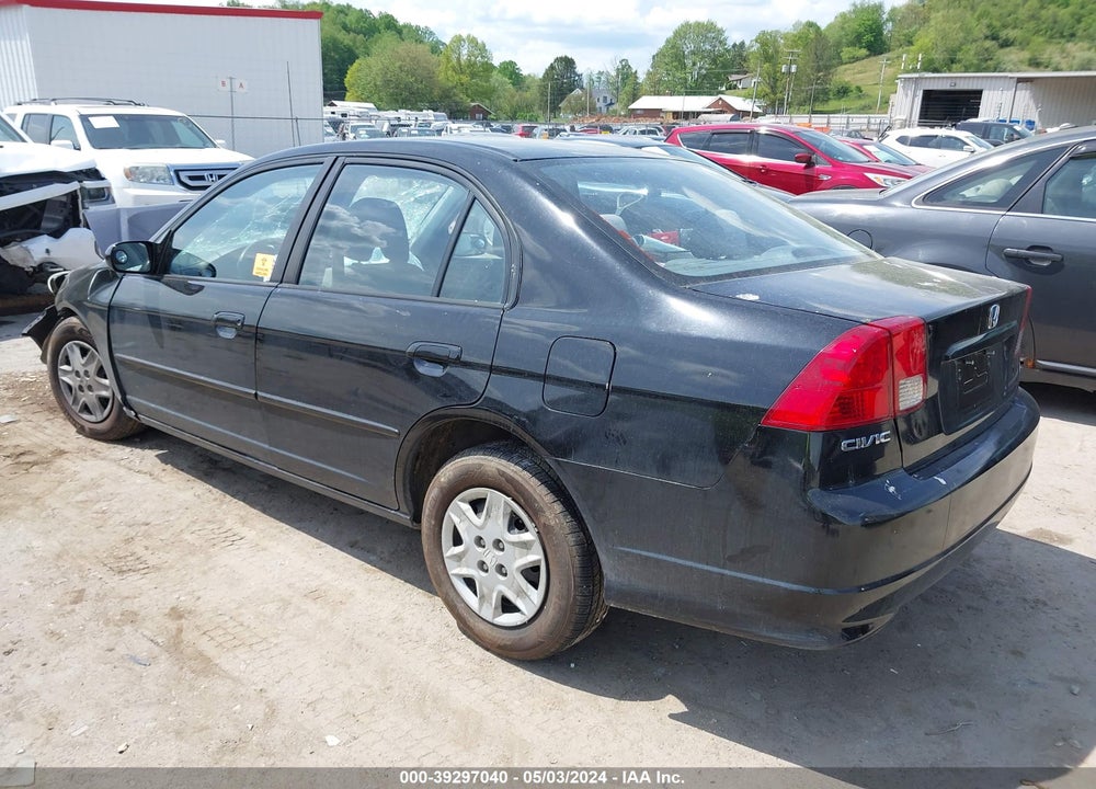 2005 HONDA CIVIC VP VIN: 2HGES16395H536554