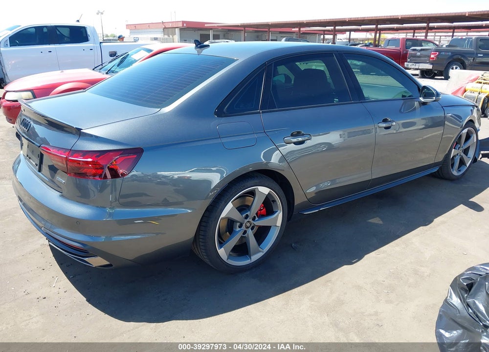 2024 AUDI A4 PREMIUM PLUS 45 TFSI S LINE QUATTRO S TRONIC VIN: WAUEAAF43RN000543
