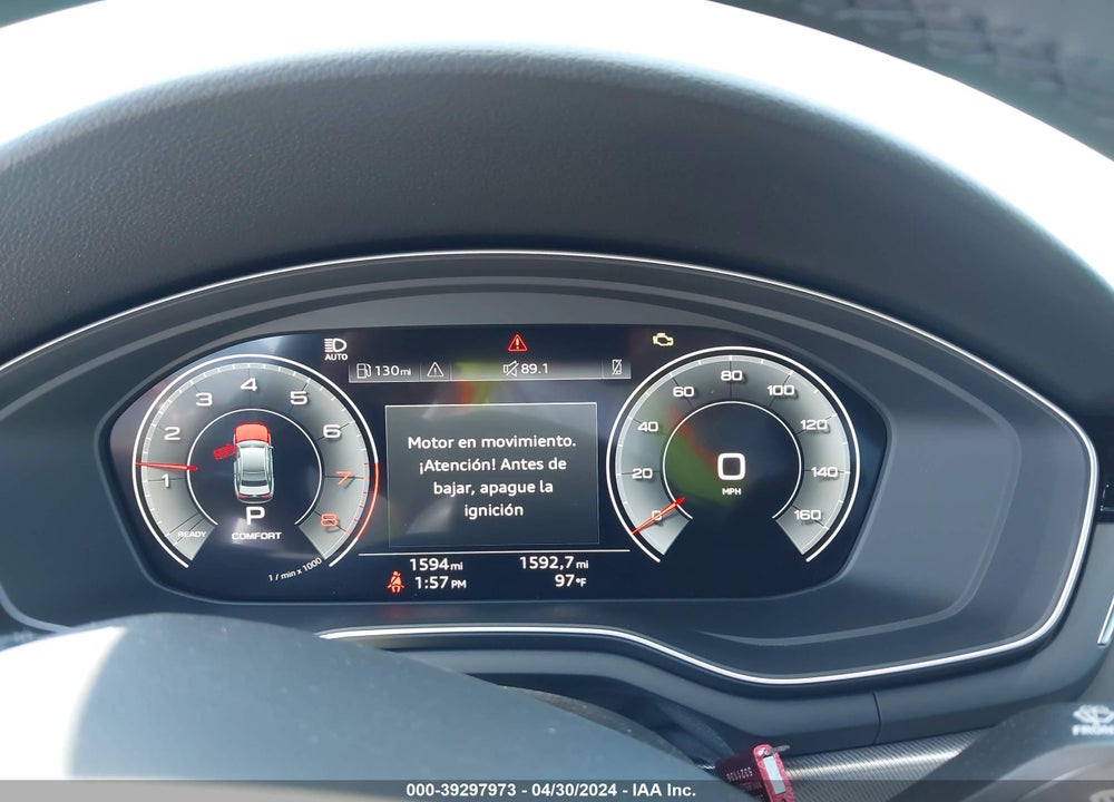 2024 AUDI A4 PREMIUM PLUS 45 TFSI S LINE QUATTRO S TRONIC VIN: WAUEAAF43RN000543