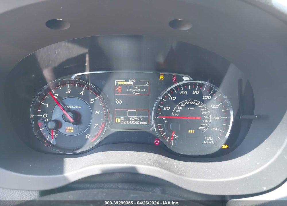 2019 SUBARU WRX PREMIUM VIN: JF1VA1C61K9822707