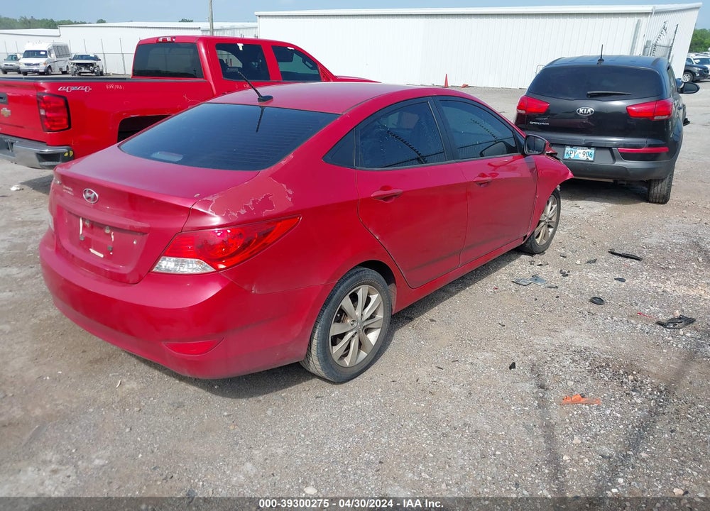 2013 HYUNDAI ACCENT GLS VIN: KMHCU4AE0DU381779