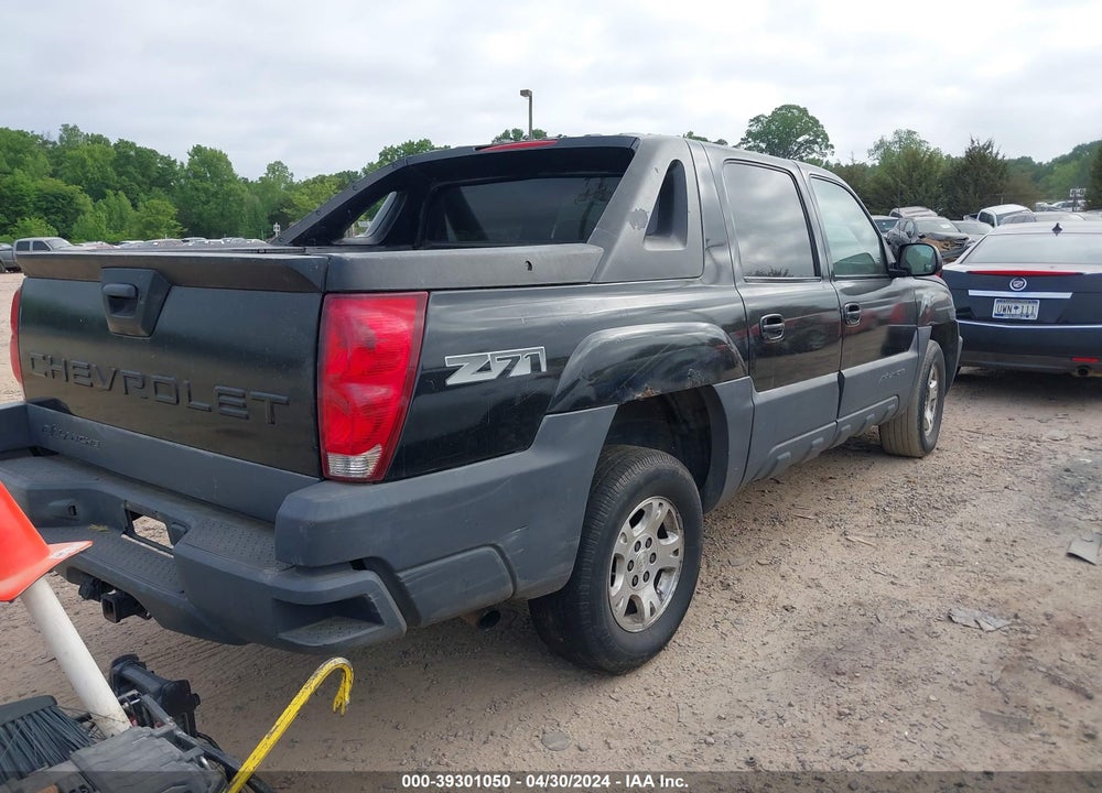 2002 CHEVROLET AVALANCHE 1500 VIN: 3GNEK13T32G170158