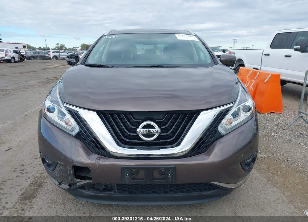2016 NISSAN MURANO PLATINUM VIN: 5N1AZ2MH9GN160182