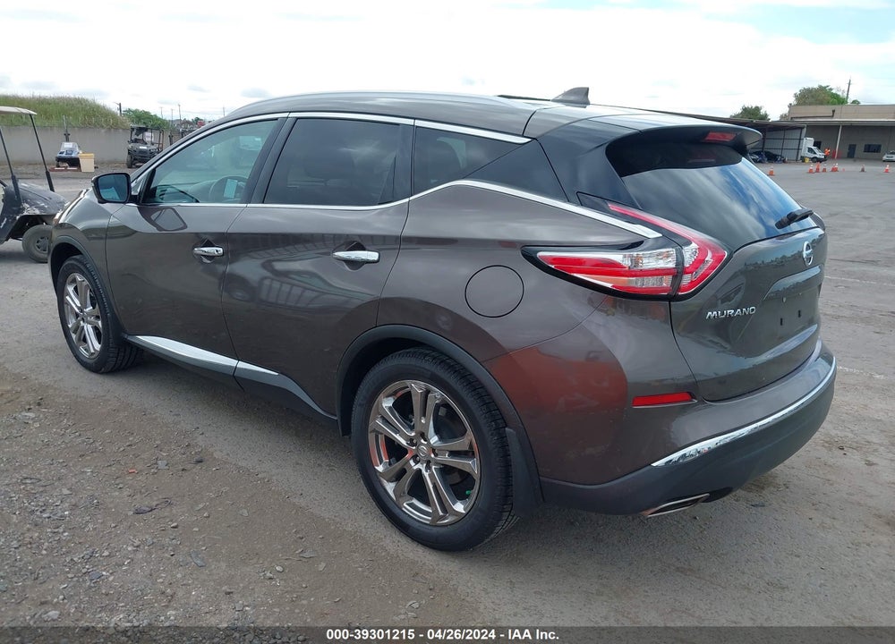 2016 NISSAN MURANO PLATINUM VIN: 5N1AZ2MH9GN160182