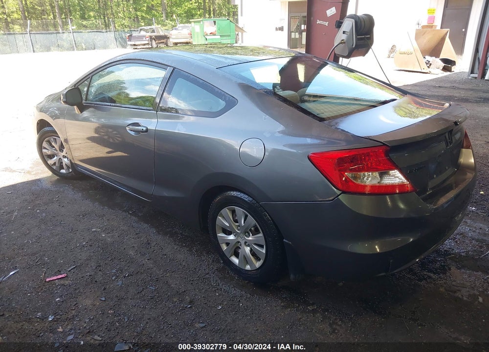 2012 HONDA CIVIC LX VIN: 2HGFG3B51CH567593