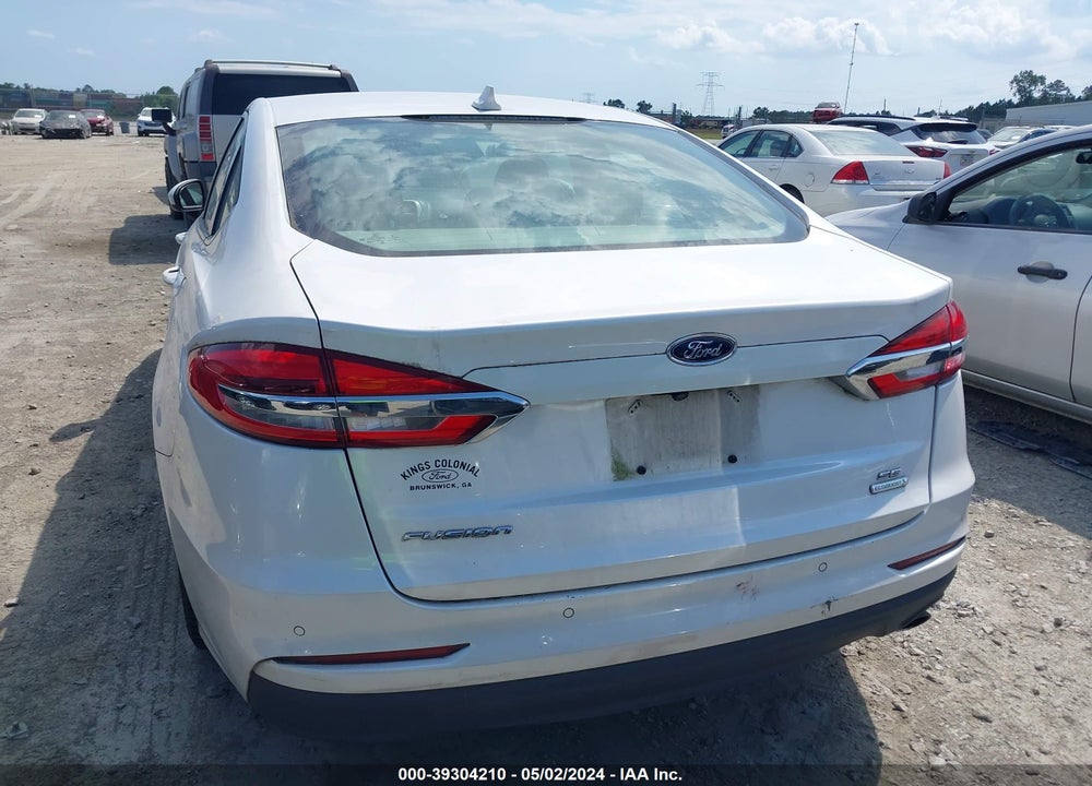 2019 FORD FUSION SE VIN: 3FA6P0HD1KR280954