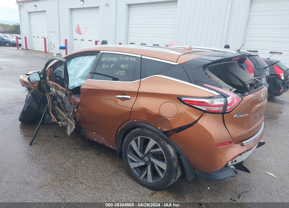 2015 NISSAN MURANO PLATINUM VIN: 5N1AZ2MH7FN257623
