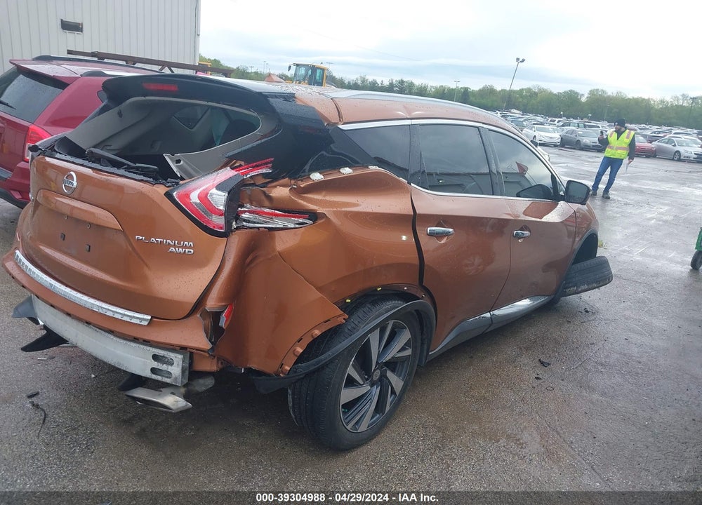 2015 NISSAN MURANO PLATINUM VIN: 5N1AZ2MH7FN257623