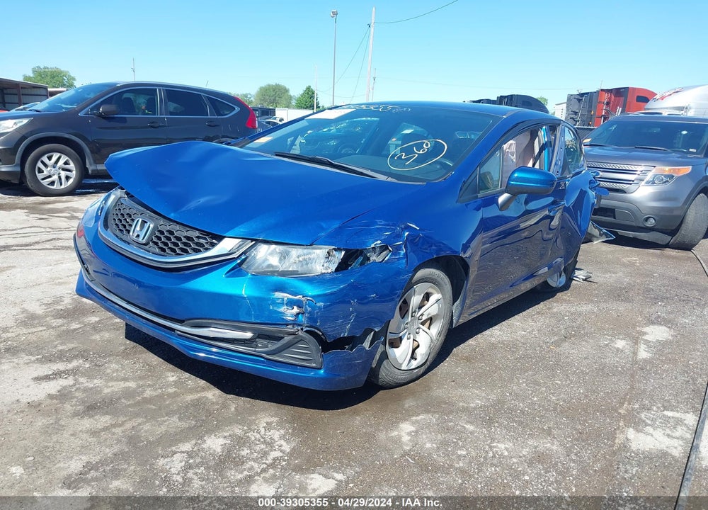 2015 HONDA CIVIC LX VIN: 19XFB2F56FE030901