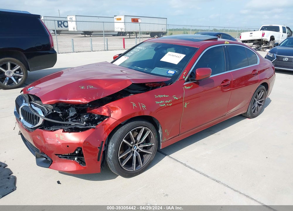 2022 BMW 330I VIN: 3MW5R1J07N8C39037