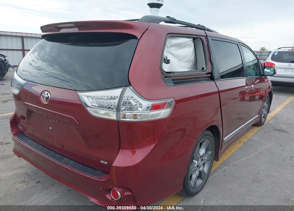2015 TOYOTA SIENNA SE 8 PASSENGER VIN: 5TDXK3DC1FS686408