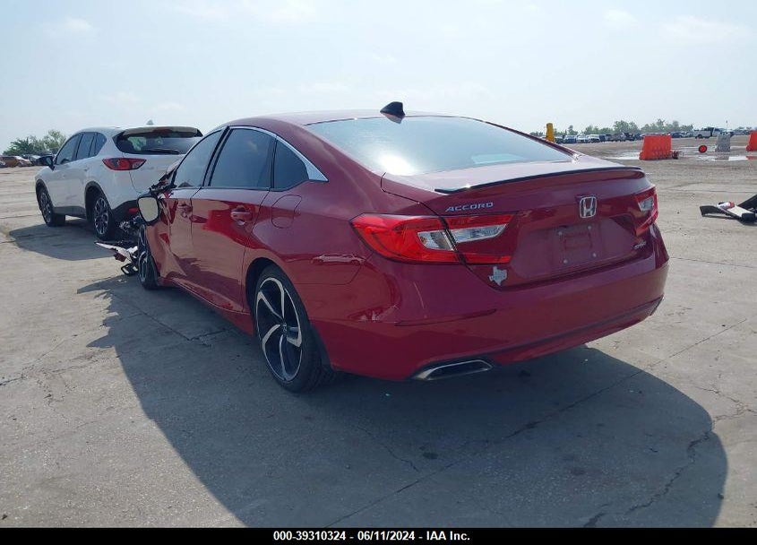 2022 HONDA ACCORD SPORT VIN: 1HGCV1F3XNA039381