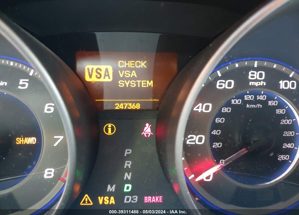 2009 ACURA MDX VIN: 2HNYD28219H528612