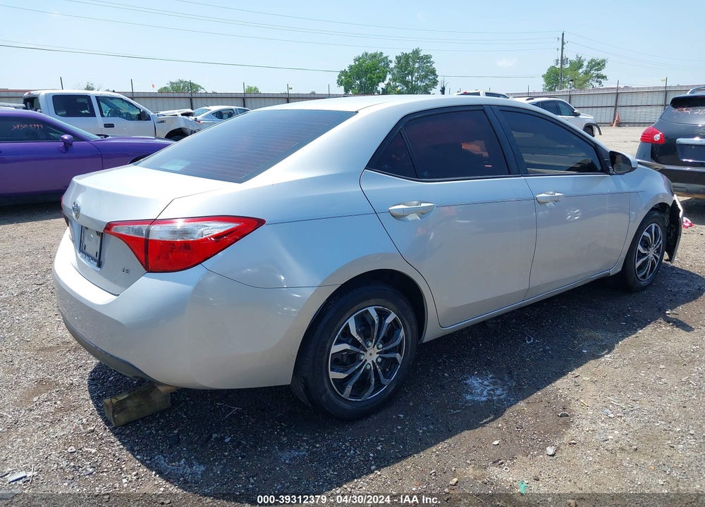 2015 TOYOTA COROLLA LE VIN: 5YFBURHE7FP345753