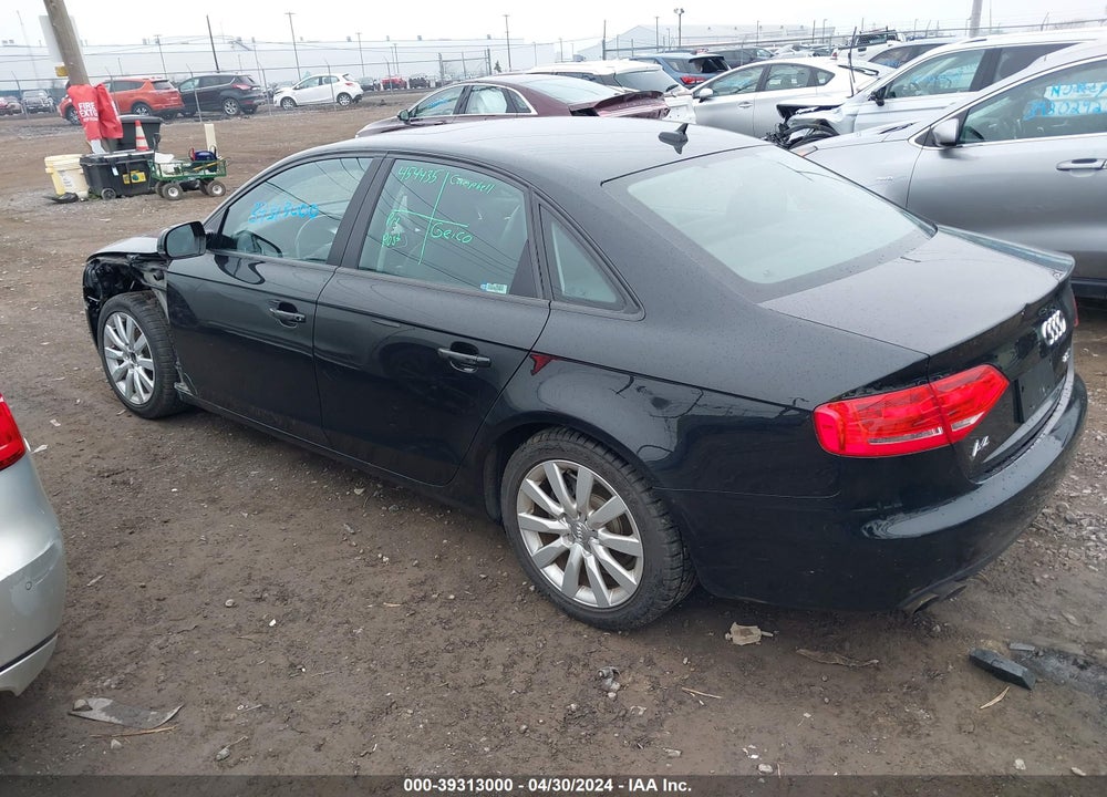 2012 AUDI A4 2.0T PREMIUM VIN: WAUBFAFL7CN020569