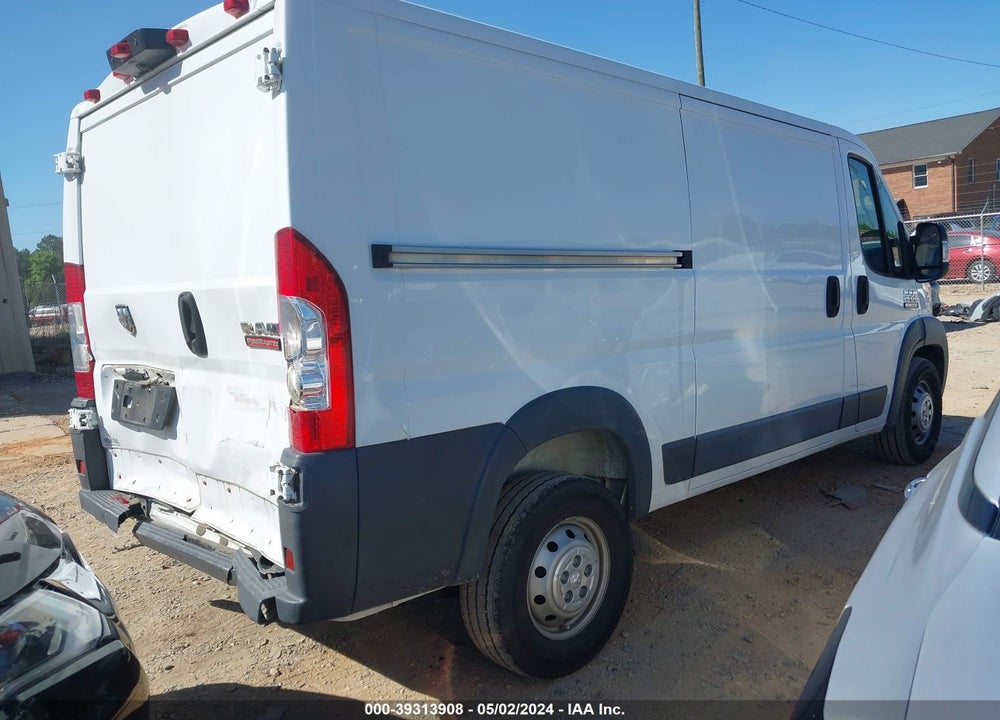 2017 RAM PROMASTER 1500 LOW ROOF 136 WB VIN: 3C6TRVAG4HE542904