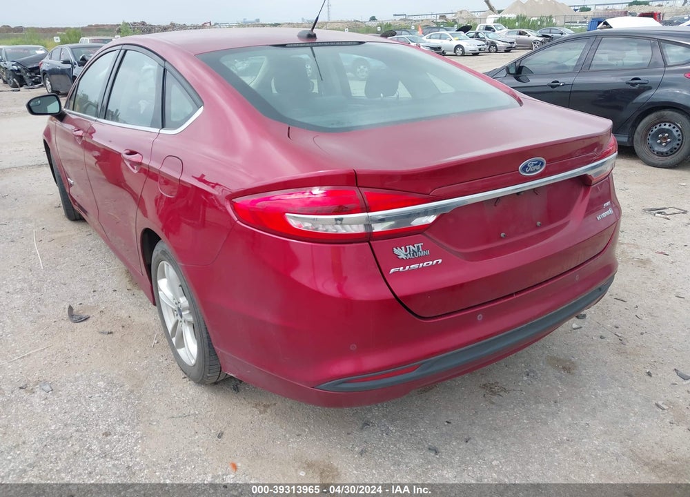 2018 FORD FUSION HYBRID SE VIN: 3FA6P0LU4JR160989
