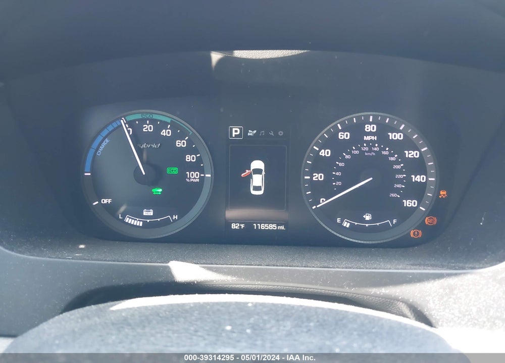 2016 HYUNDAI SONATA HYBRID SE VIN: KMHE24L15GA029053